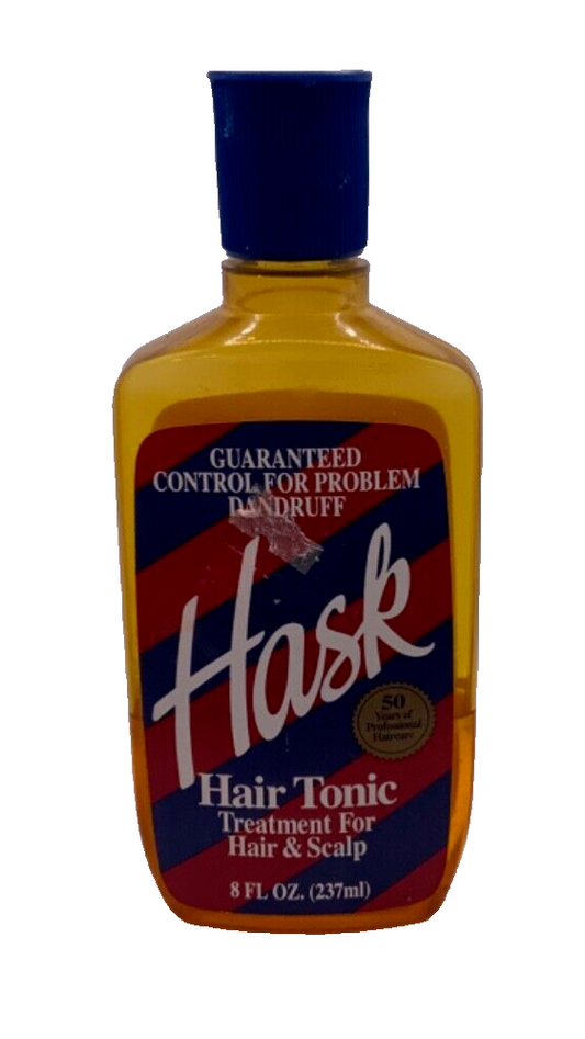 USED Hask Hair Tonic Hair & Scalp Treatment Helps Control Dandruff 30% Full 8 oz