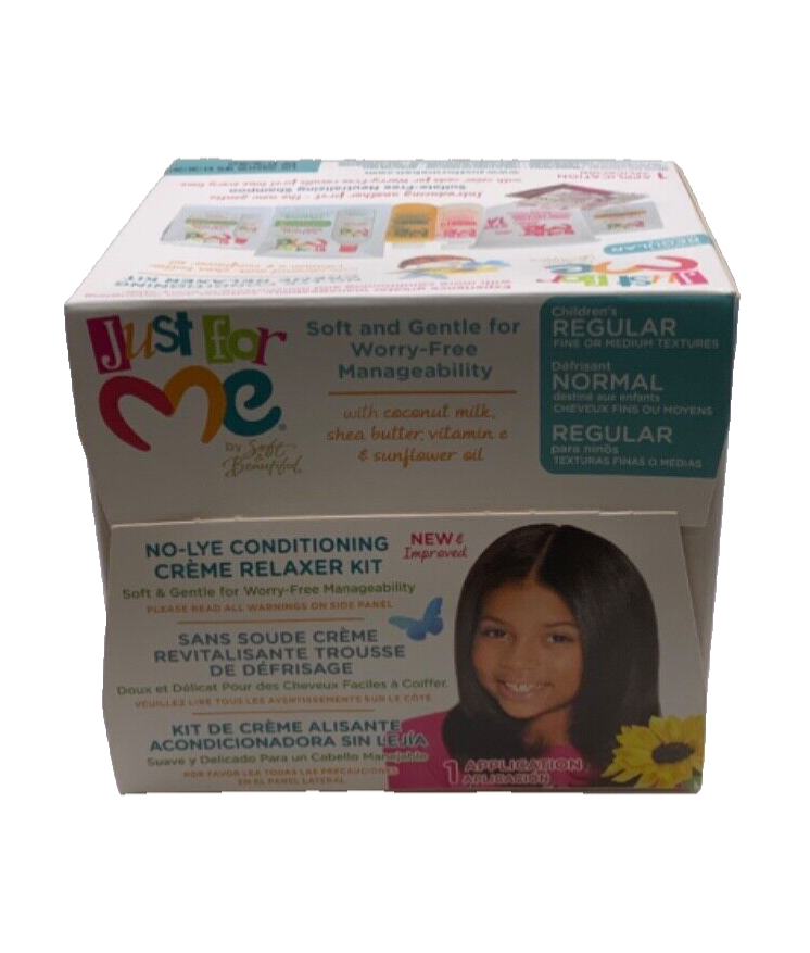 Just For Me Child No-Lye Regular Conditioning Creme Relaxer Kit 1 Application