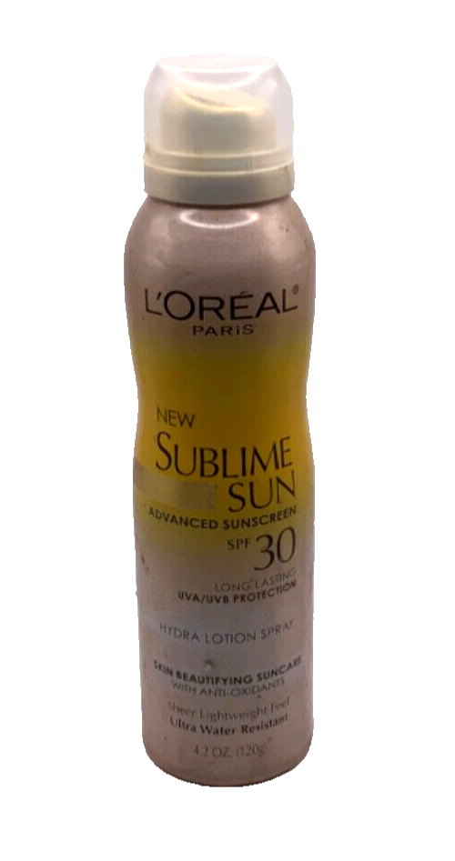 Loreal Sublime Sun Advanced Sunscreen SPF 30 Long Hydra Lotion Spray 4.2oz