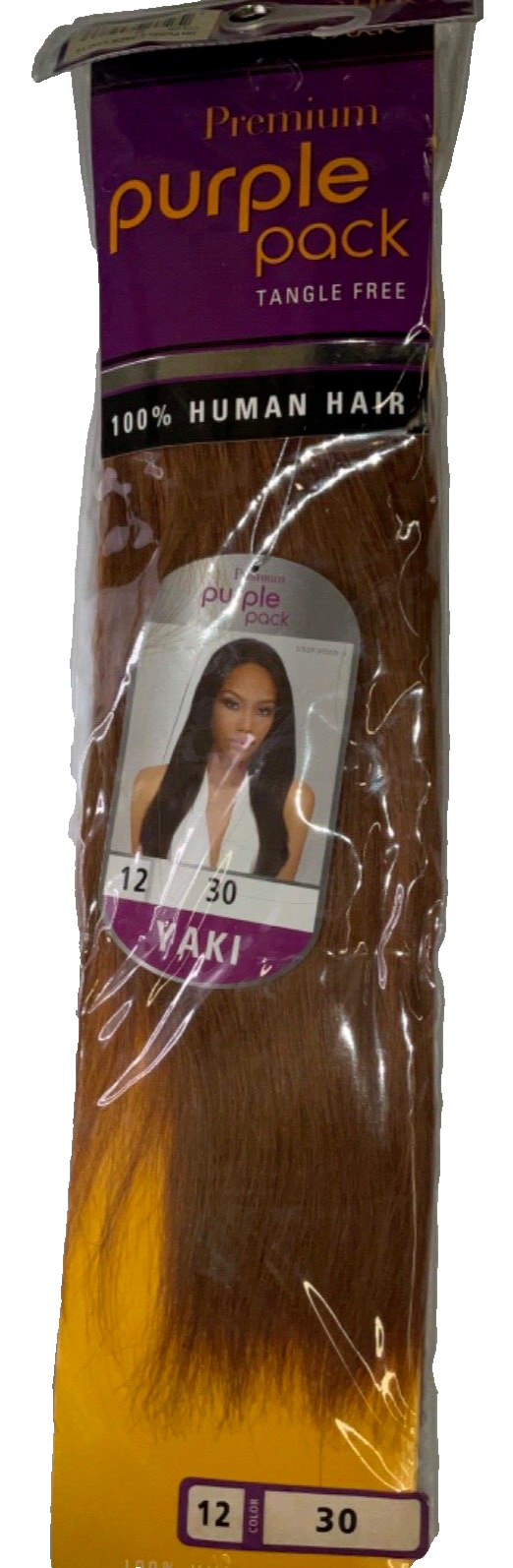 Outre Premium Purple Pack 100% Human Hair Yaki Color 30 (12 inches)