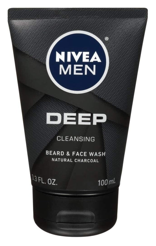 Nivea Men Deep Cleansing Beard And Face Wash 3.3 Ounce