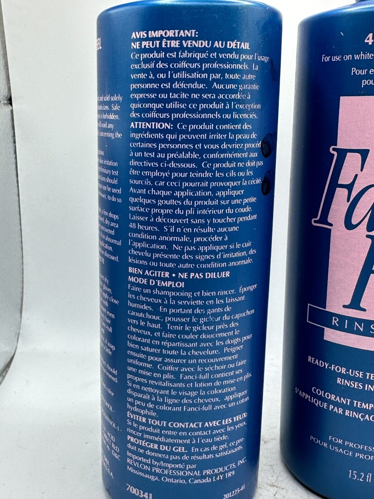 Lot of 2 NOS Revlon Roux Fanci-Full Temp Hair Color Rinse #41 TRUE STEEL 15.2oz
