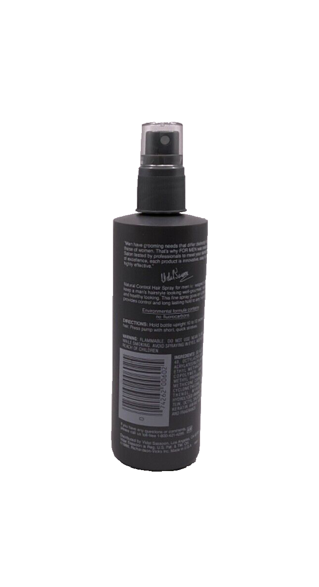 Visal Sassoon For Men Non Aerosol Natural Control Hair Spray / 8 oz