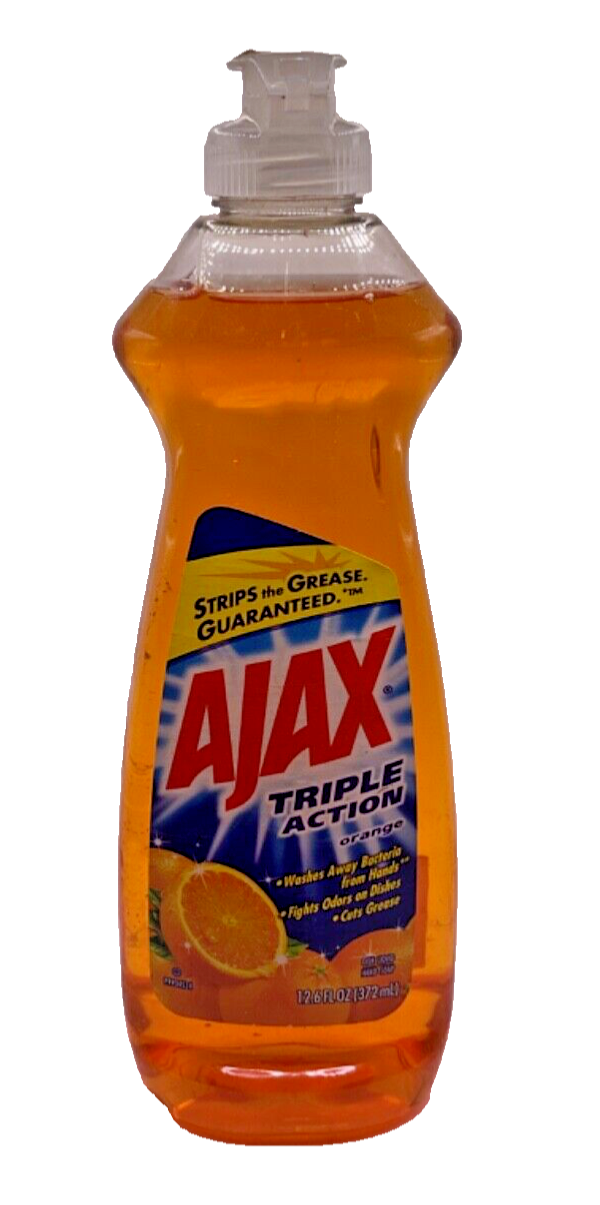 AJAX DISH DETERGENT ORANGE TRIPLE ACTION 12.6 OZ