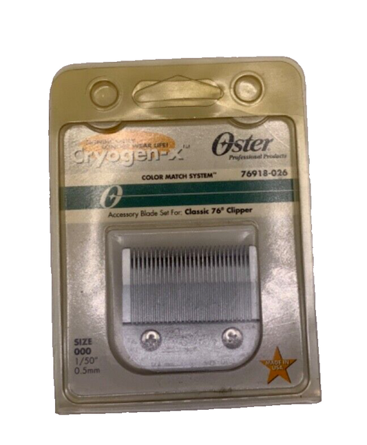 Oster Cryogen-x  (Size 000) 1/50” 0.5mm 76918026