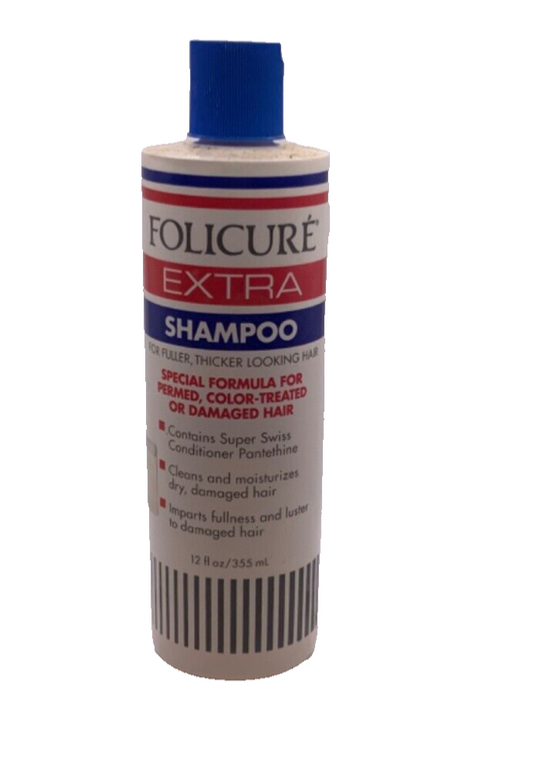 Folicure Extra Shampoo For Fuller, Thicker Looking Hair 12oz