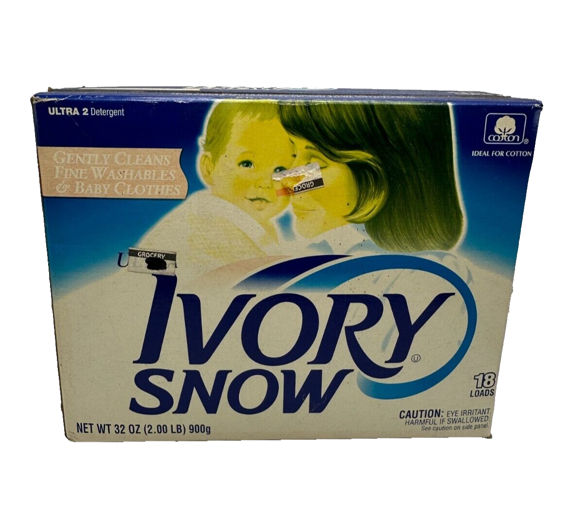 Vintage IVORY SNOW Detergent Soap Powder - Unopened- Factory Sealed 32 oz 1996