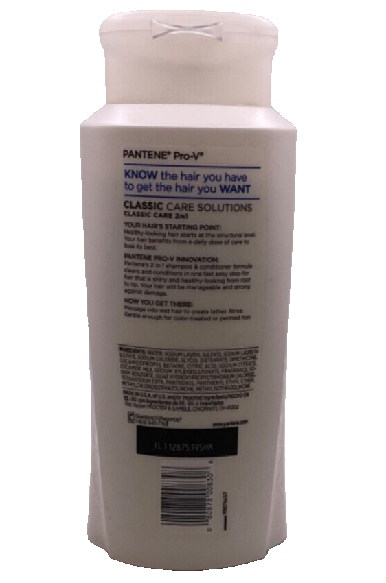 Pantene Pro-V Classic Care Solutions 2 in 1 Shampoo & Conditioner / 25.4 fl oz