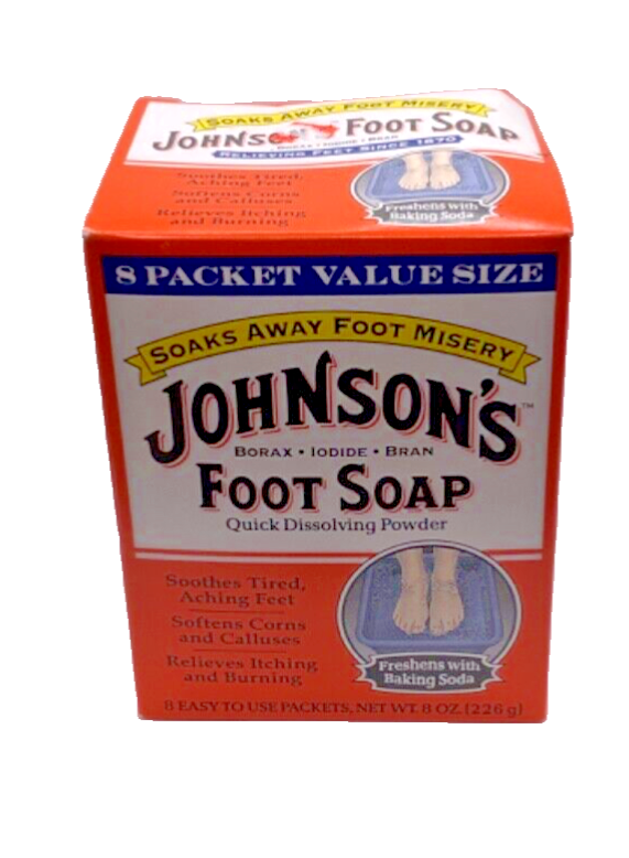 Johnson's Foot Soap Dissolving Powder 8 Packets Discontinued