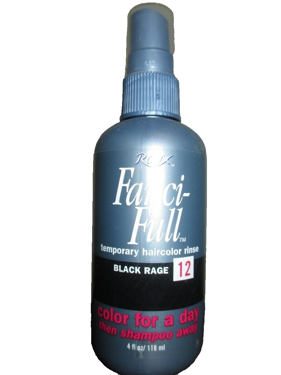 Roux Fanci-Full Temporary Haircolor Rinse #12 BLACK RAGE 4 oz spray