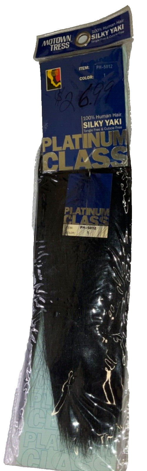 Motown Tress 100% Human Hair Silky Yaki Platinum Class PH-5012/Color 1