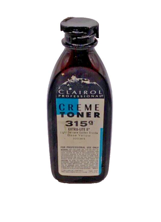 Clairol Creme Toner 315G Extra-Lite B Light Golden Blonde 2oz (Broken Cap)