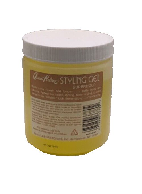 Queen Helene Styling Gel Superhold Alcohol-Free Yellow 16 oz