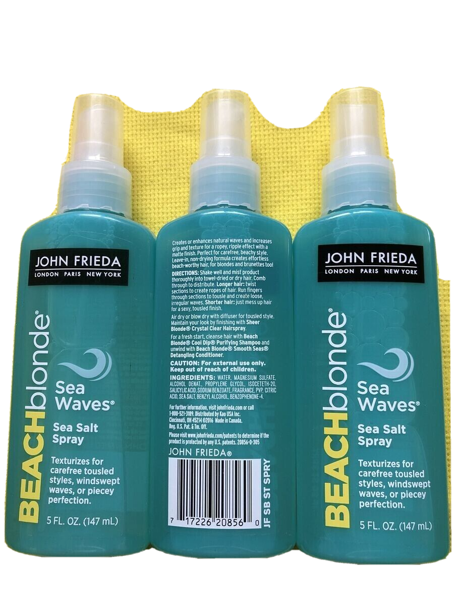 (3) John Frieda Beach Blonde Sea Waves Sea Salt Spray Texturizer - 5 OZ