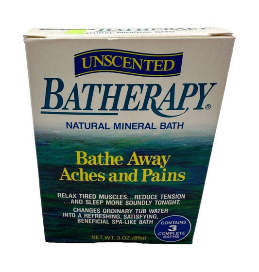 Batherapy Natural Mineral Bath Aches & Pains Relax Muscles 1 Box Unscented