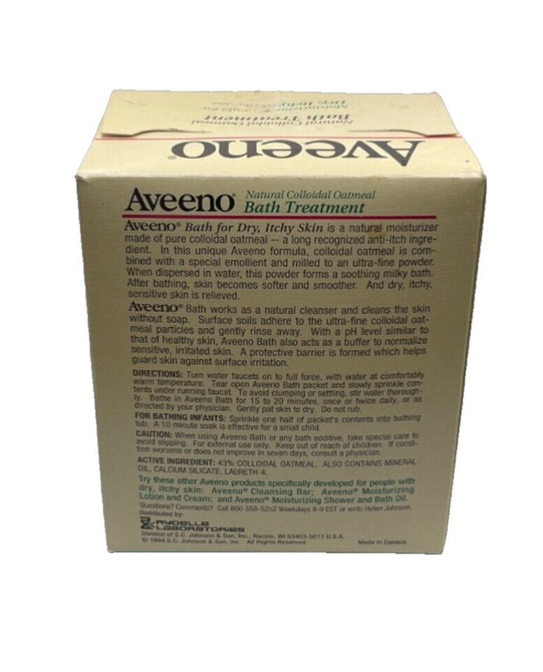 VTG Aveeno Natural Colloidal Oatmeal Bath Treatment for Dry, Itchy Skin 6oz