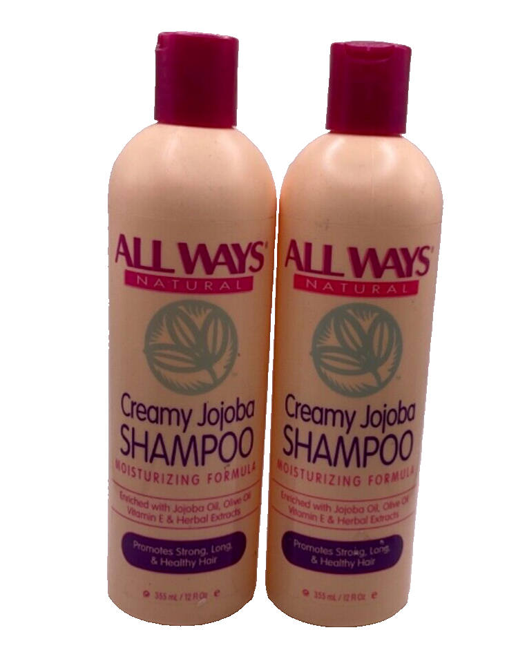 (2) All Ways Natural Creamy Jojoba Shampoo Moisturizing Formula/12 fl oz