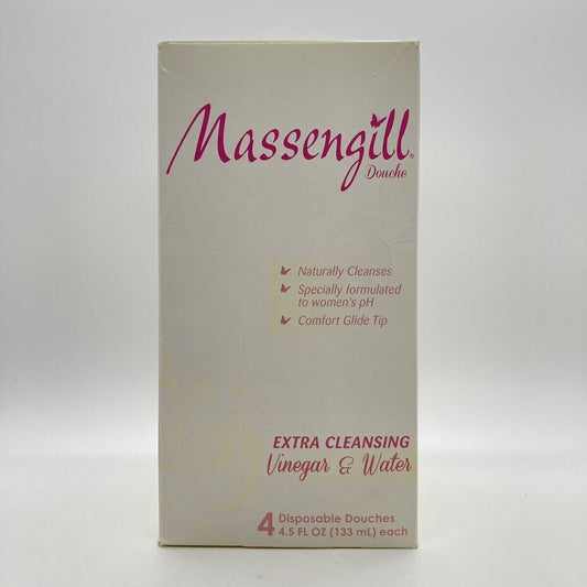 Massengill Flexible Neck Douche Extra Cleansing Vinegar/Water 4 Disposable 4.5oz