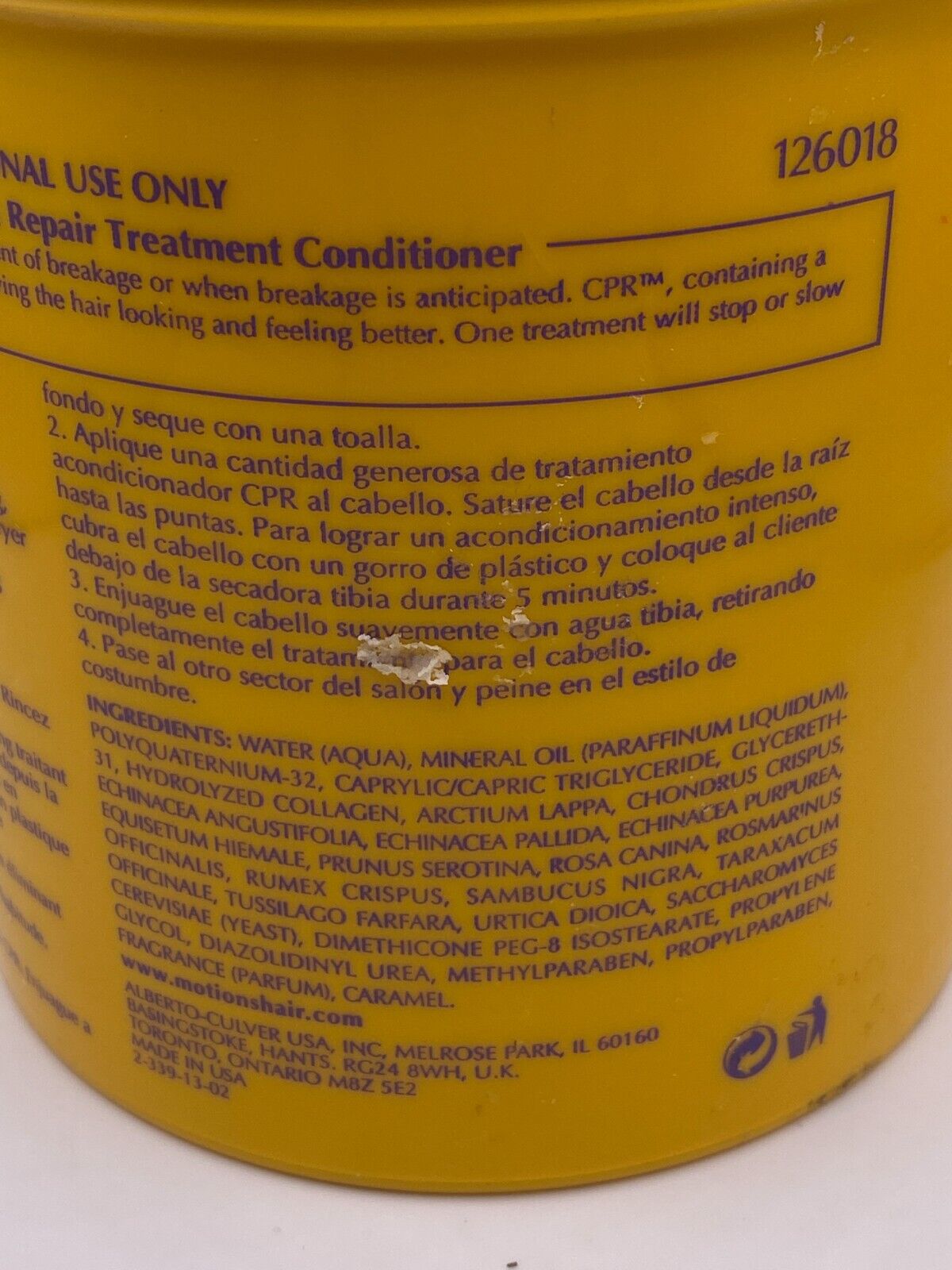 Motions CPR Treatment Conditioner Critical Protection & Repair JUMBO 38 oz NEW