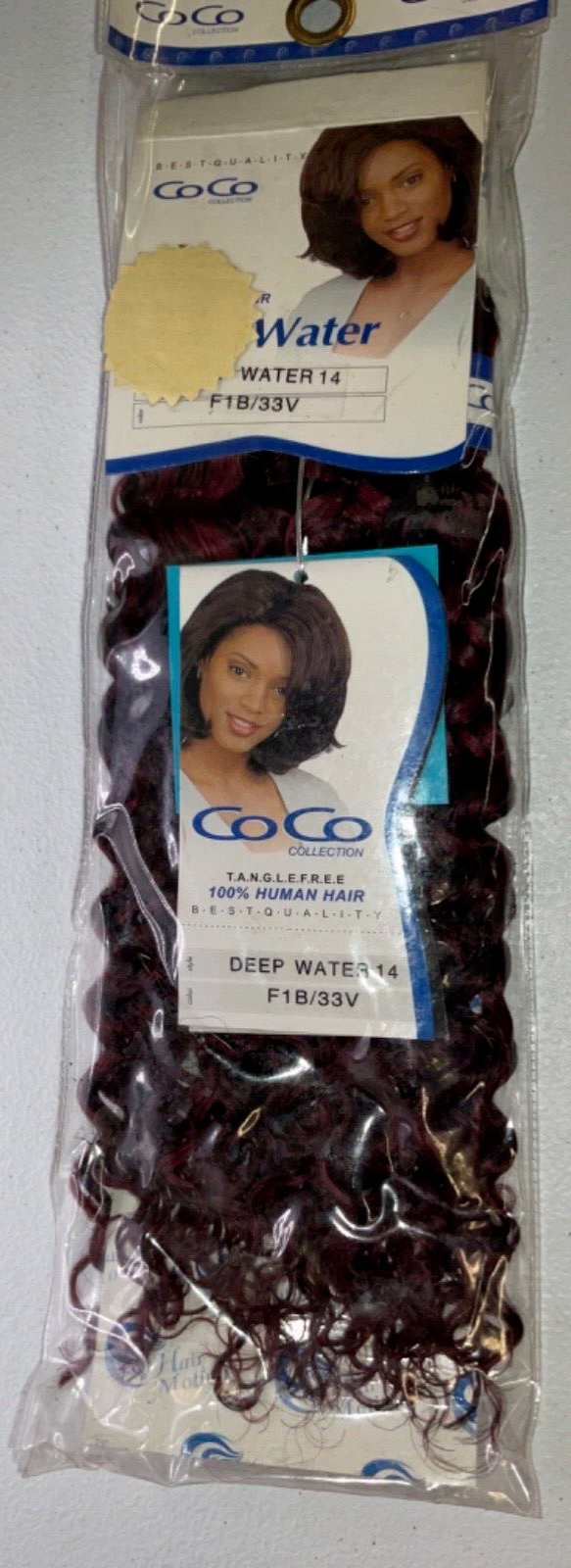 Coco Collection 100% Human Hair Deep Water Color 1B/33V (14 inches)