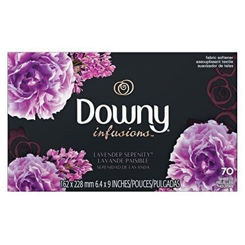 Downy Ultra Infusions Fabric Softener Sheets Lavender Serenity Scent 70 Count