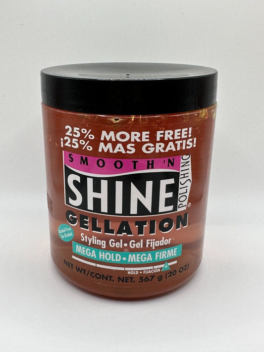 Smooth N Shine Gellation Plus MEGA Hold Styling Gel 4 MEGA FIRM 20 oz