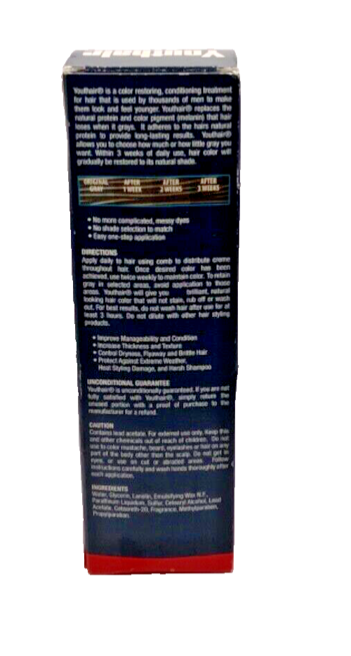 Youthair for MEN Hair Color CREME 8 fl oz OLD FORMULA