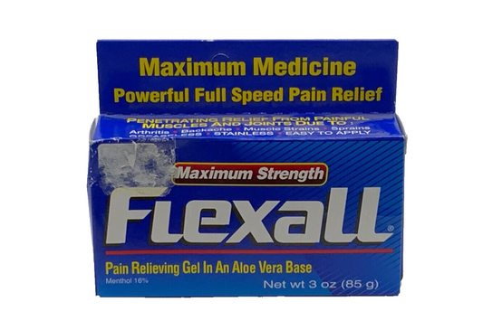 FLEXALL Plus MAXIMUM STRENGTH Pain Relieving GEL 2oz NEW VHTF COLLECTIBLE