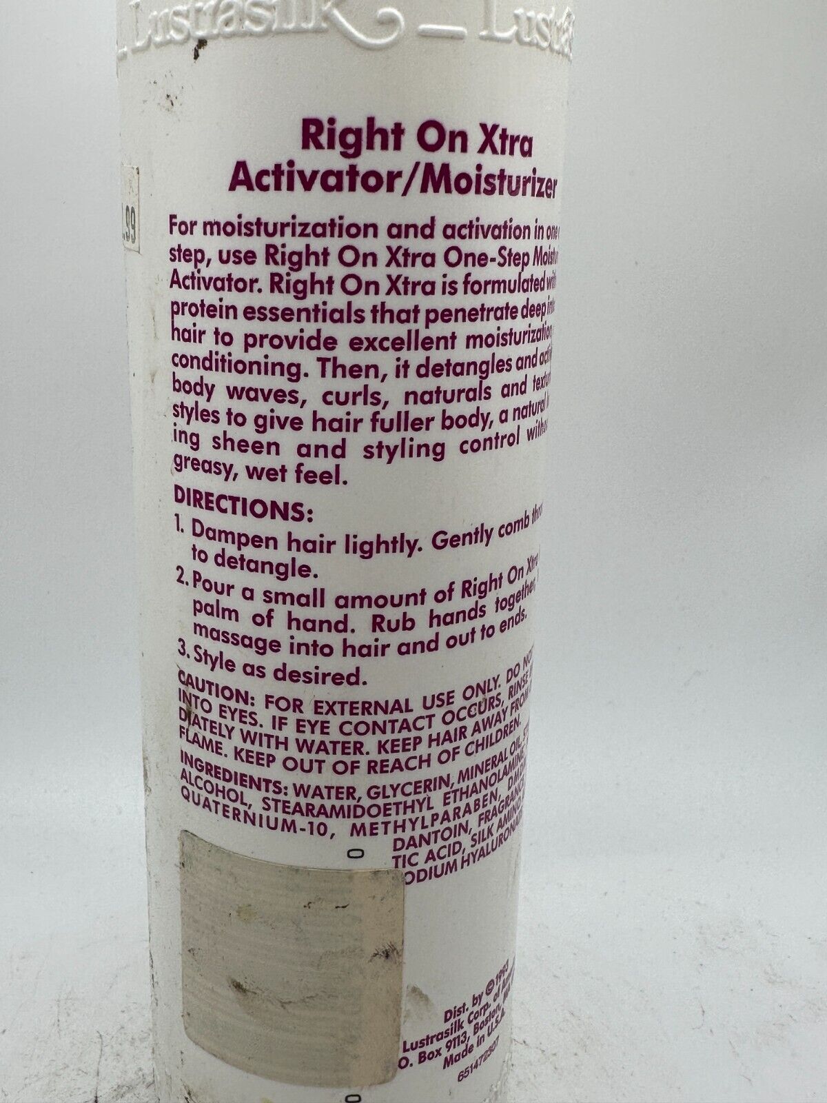 Lustrasilk Right On Xtra One-Step Moisturizer Activator - 12 FL OZ