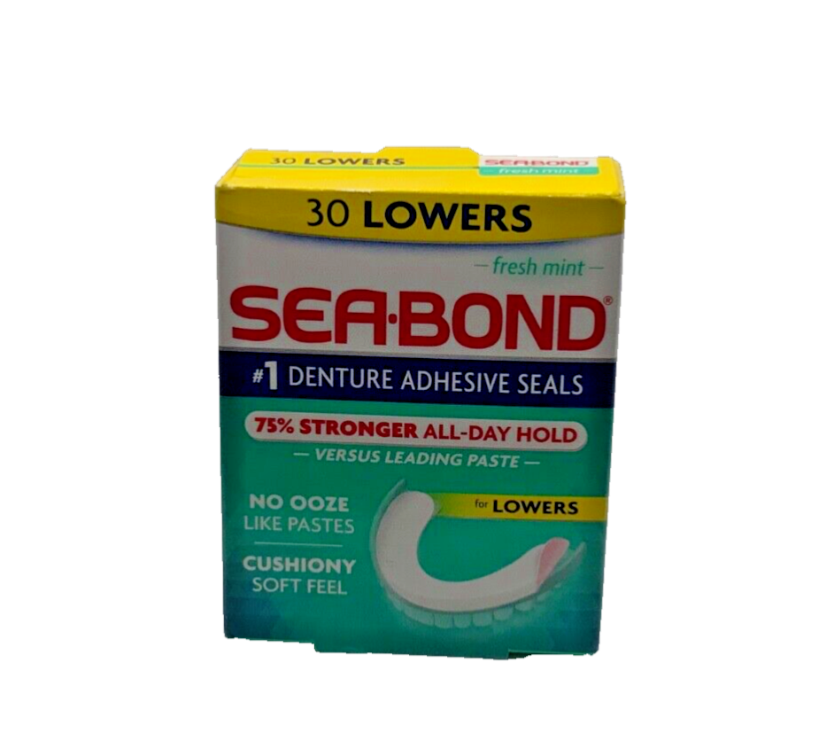 Sea-Bond Secure Denture Adhesive Seals for Lowers - 30 Count