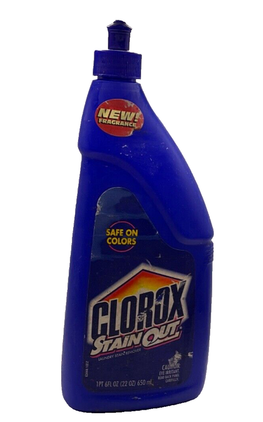 Vtg Clorox Stain Out Laundry Stain Remover / 22oz