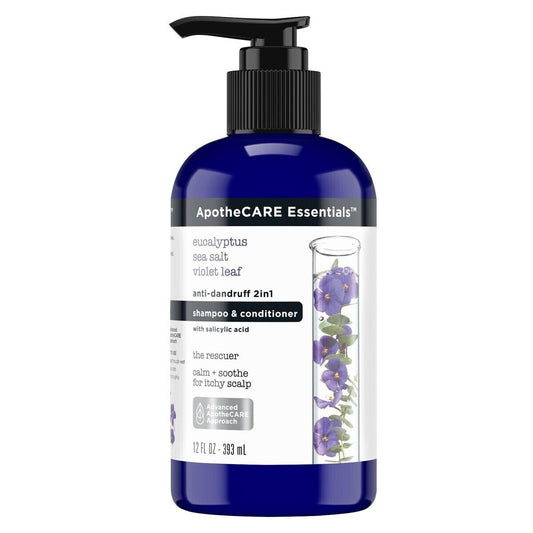 ApotheCARE Essentials Anti-Dandruff Shampoo & Conditioner 2in1 Eucalyptus 12 oz
