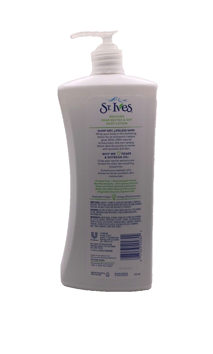 St. Ives Reviving Pear Nectar & Soy Body Lotion New Look! / 21 oz