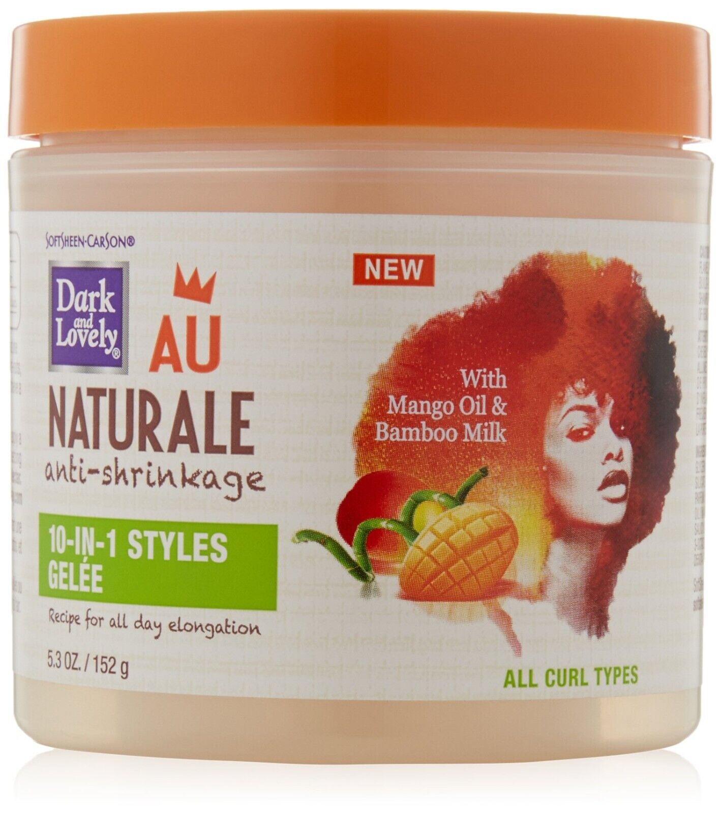 Dark and Lovely Su Natural Anti-Shrinkage 10-in-1 Styles Gelee 5.3 Oz