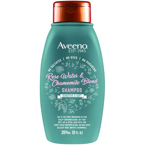 Aveeno Rose Water & Chamomile Blend Shampoo Sensitive & Soft /12 fl oz