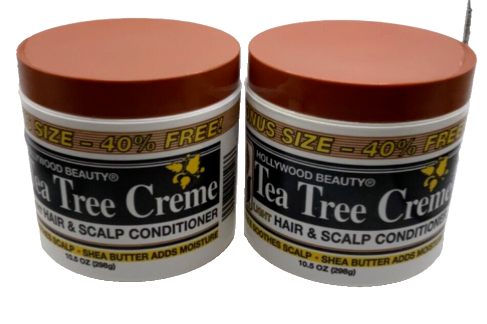 (2Pack) Hollywood Beauty Tea Tree Creme Light Hair & Scalp Conditioner 10.5oz