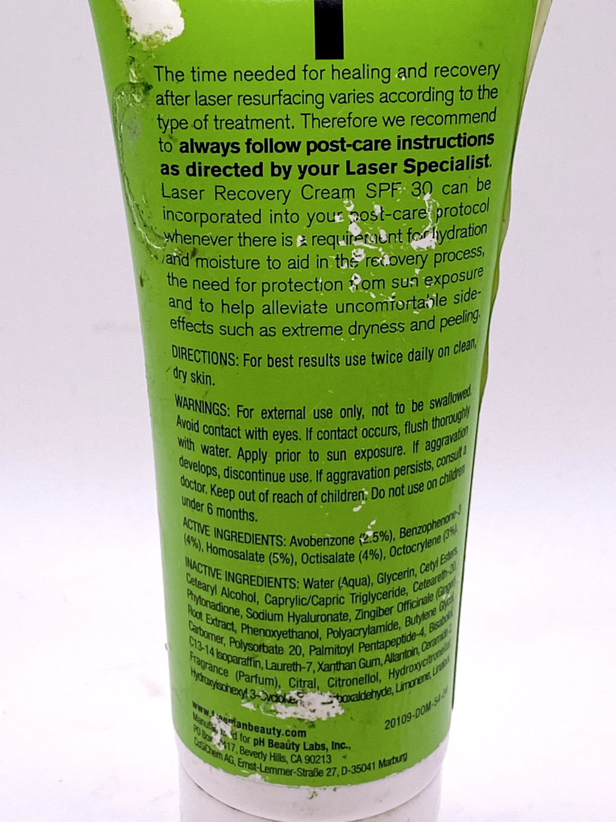 Freeman, Vita-K Professional Laser Recovery Cream SPF 30, 2 oz (57 g) BB 11/2015