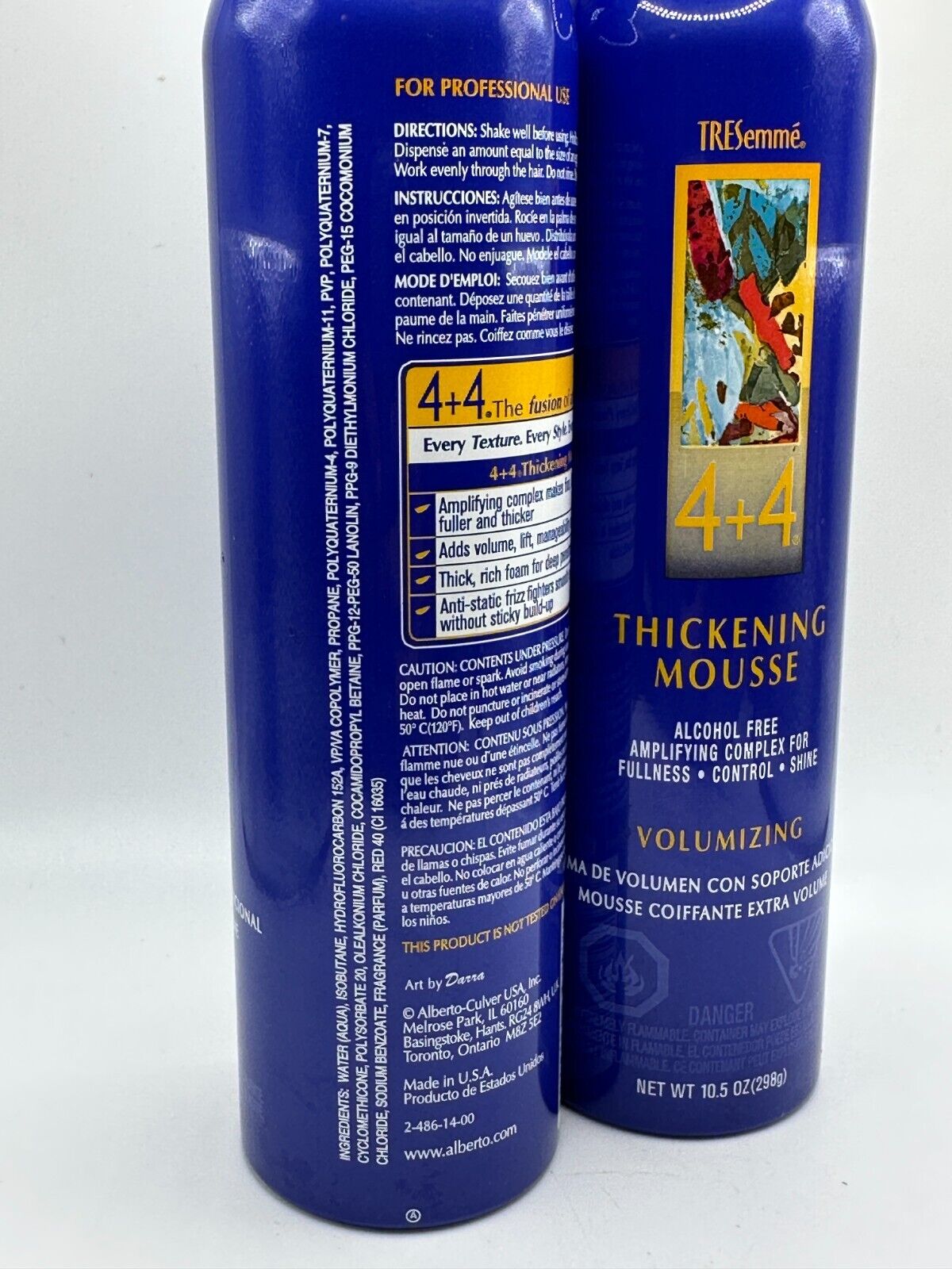 (2) TRESEMME 4+4 THICKENING MOUSSE VOLUMIZING - 10.5 OZ