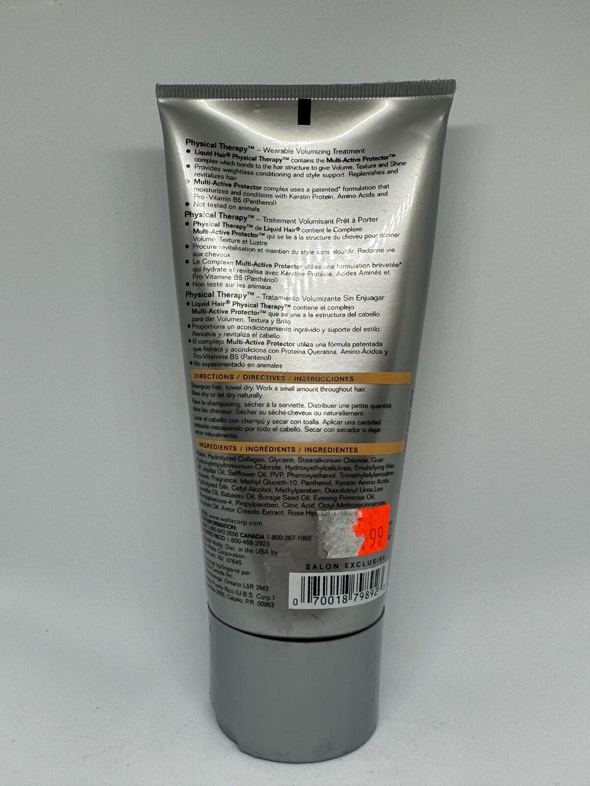 Wella Liquid Hair Physical Therapy Volumizing Treatment - 6 oz