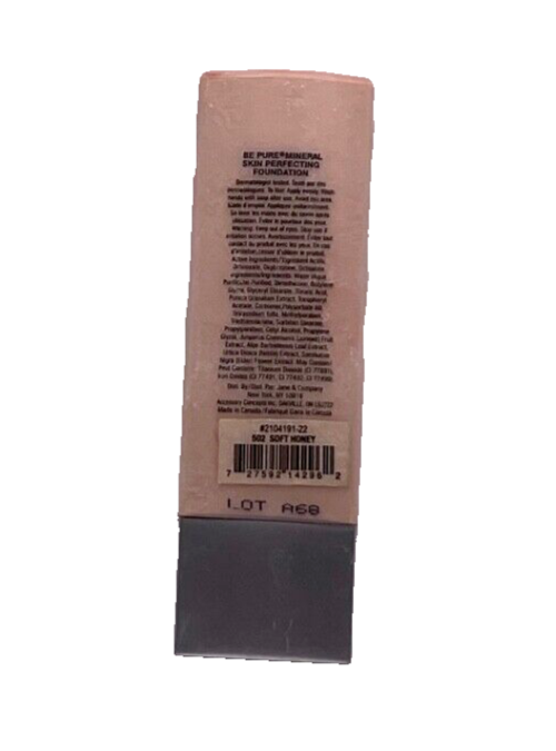 Jane Be Pure Minerel Skin Perfecting Foundation 502 Soft Honey SPF 30 / 1.7 oz