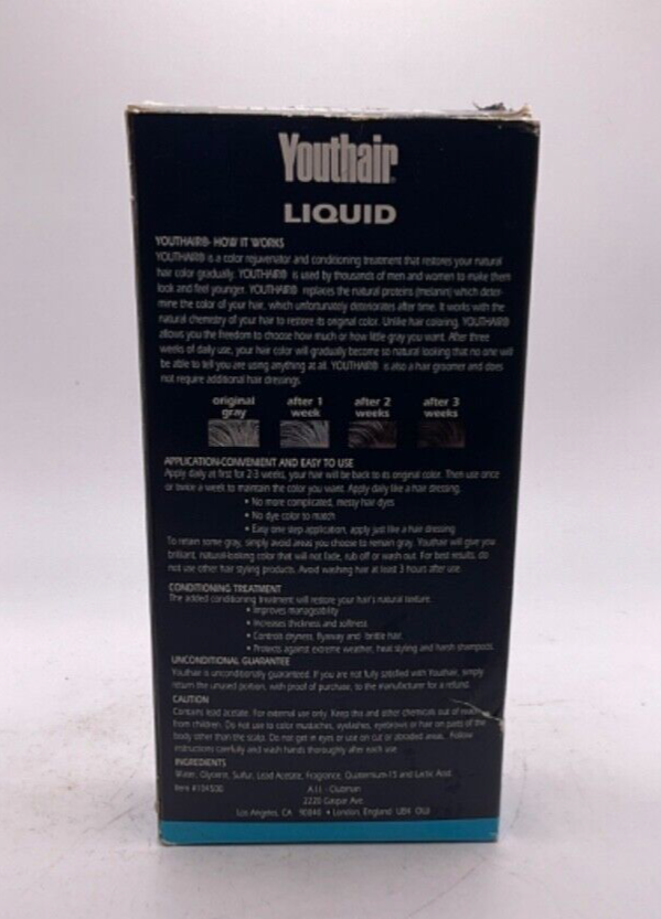 Youthair Liquid Hair Color for Men / 10 fl oz