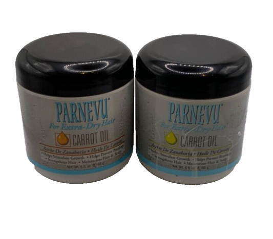 (2) Parnevu For Extra-Dry Hair Carrot Oil Stimulates Growth 6oz
