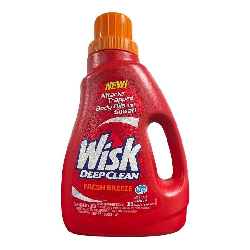 Wisk Deep Clean Fresh Breeze HE 33 Loads Laundry Detergent 50 Fl Oz Discontinued