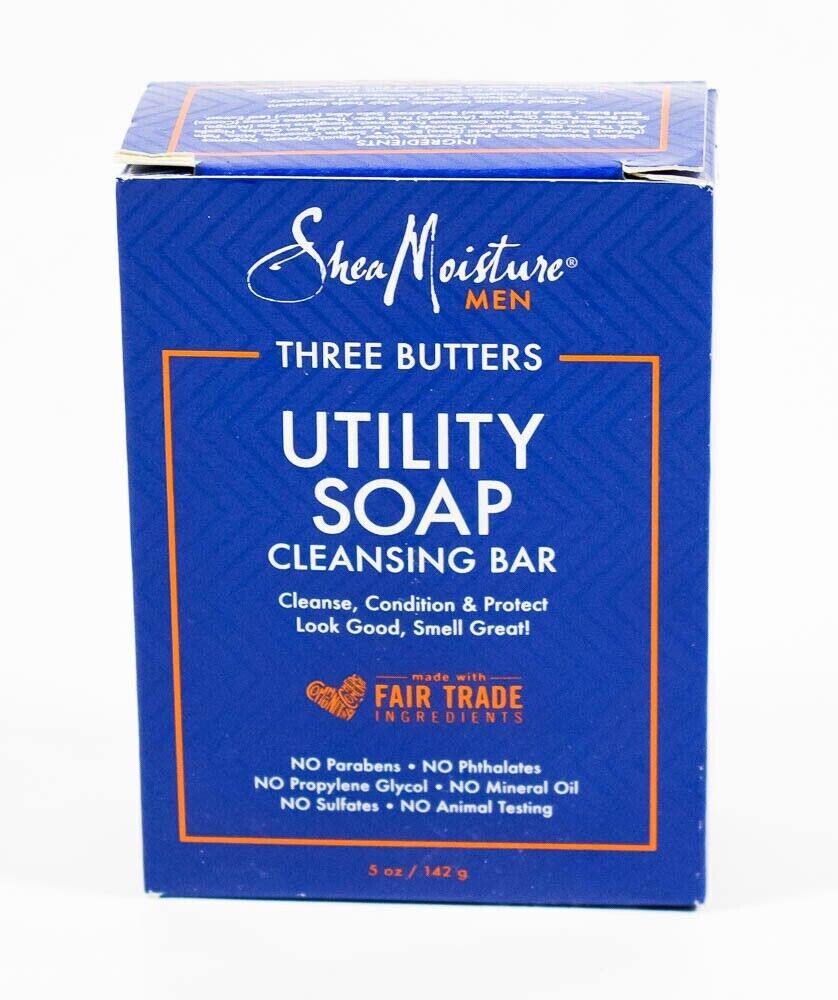 Shea Moisture Men Three Butters Utility Soap Cleansing Bar 5 oz. 1 bar