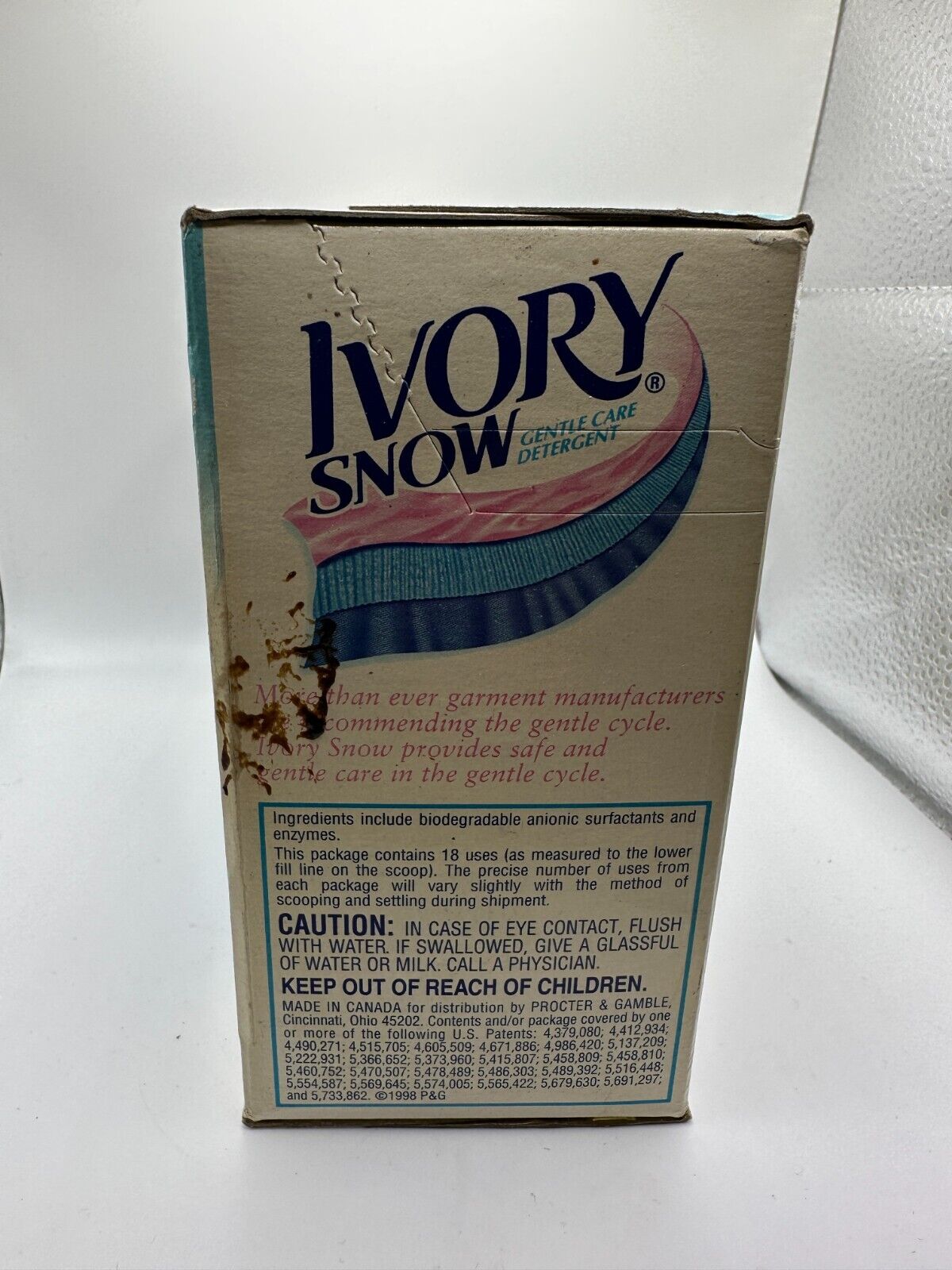 Ivory Snow Laundry Detergent Gentle Care Powder 32 oz 18 Loads New Old Stock