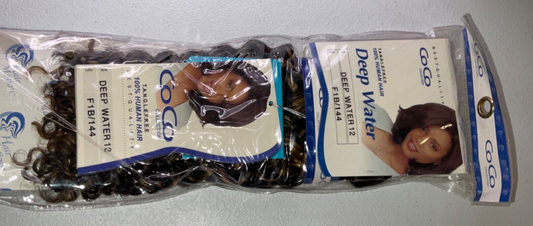 Coco Collection 100% Human Hair Deep Water/ Color F1B/144 / (12 inches)