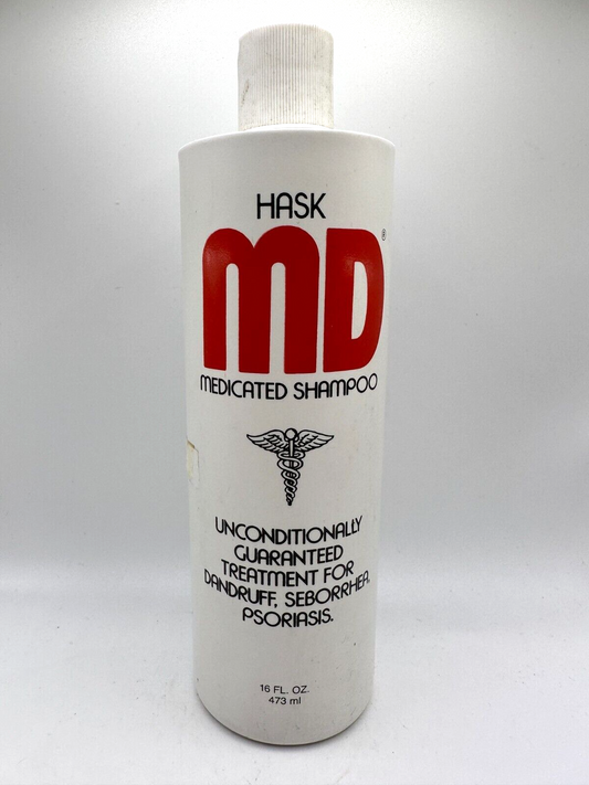 Hask MD Medicated Shampoo Treatment for Dandruff Seborrhea Psoriasis 16 fl oz