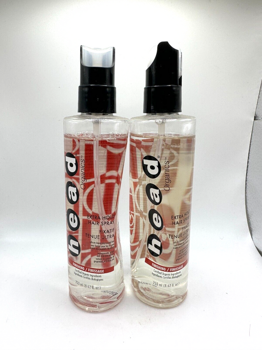 (2) Head Organics Extra Hold Hair Spray Finishing - 8.62 oz