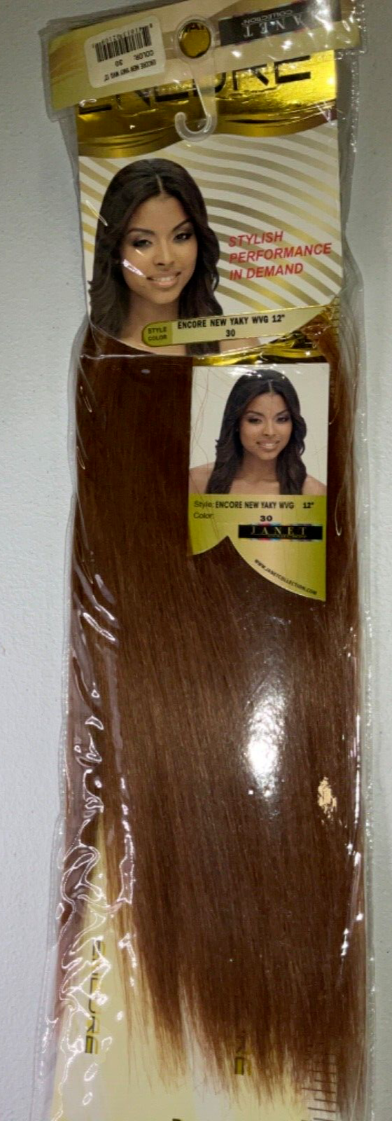 Janet Collection Encore 100% Human Hair New Yaky WVG/Color 30 (12inch)
