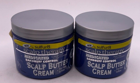 (2) Sulfur8 Scalp Therapy Medicated Dandruff Control Scalp Butter Cream / 3.5oz